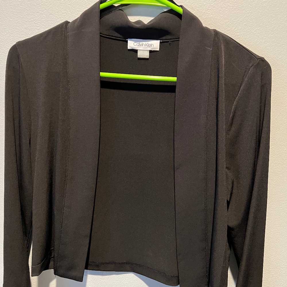 Calvin Klein Black Cropped Dress Jacket